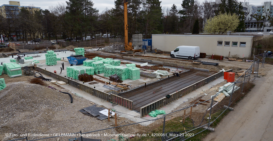 23.03.2023 - Baustelle am Haus für Kinder in Neuperlach